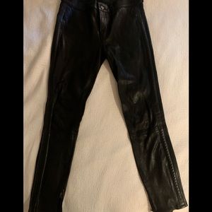 JBrand Leather Ankle Pants